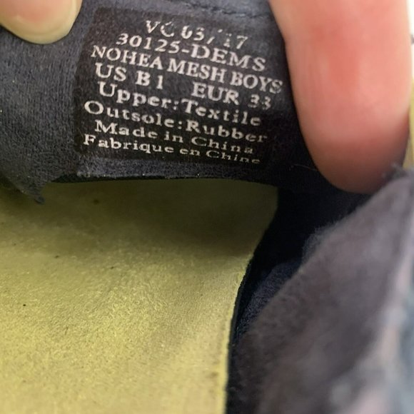 Olukai Nohea Mesh Casual Slip On Loafer Navy Green Logo Shoe Youth Boy Size 1 B1 - Picture 9 of 12